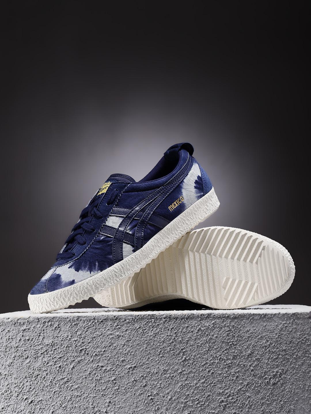 Buy Onitsuka Tiger MEXICO DELEGATION Unisex Blue Leather Sneakers