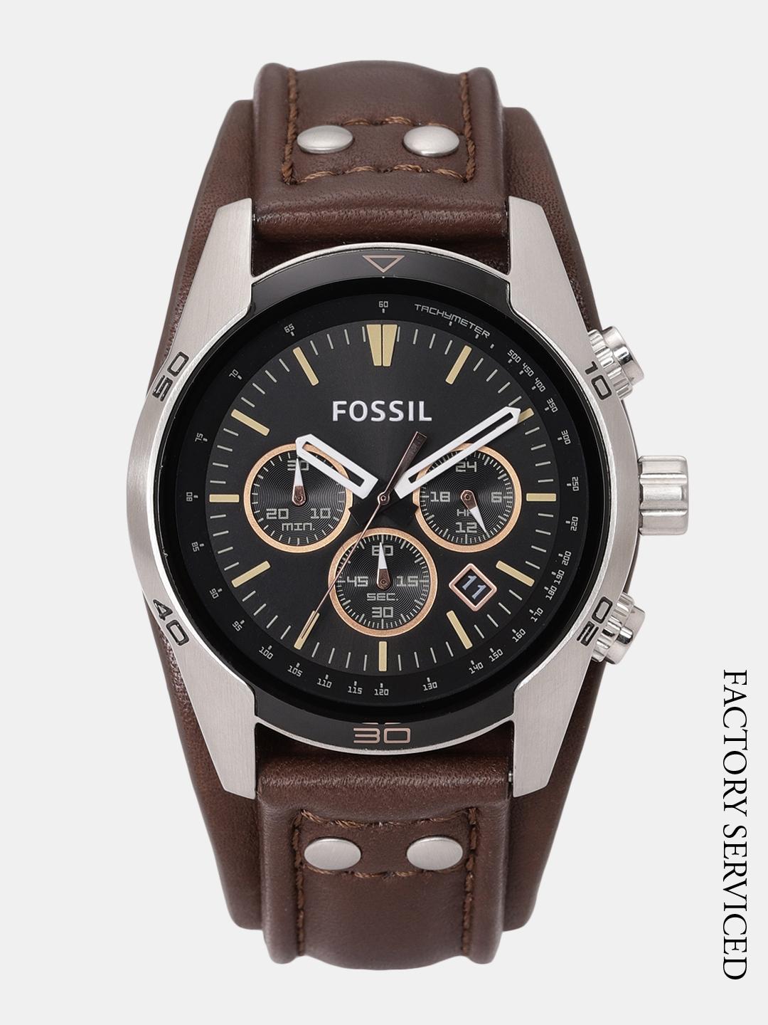 Buy Fossil Men Black Factory Serviced Chronograph Watch CH2891I