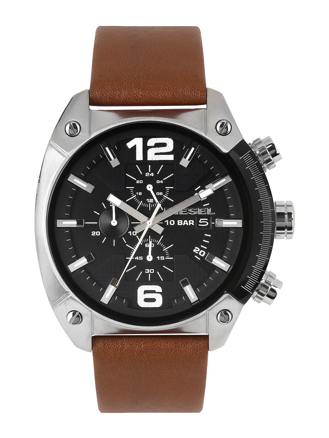 Buy DIESEL OVERFLOW Men Black Analogue Watch DZ4296 - Watches for