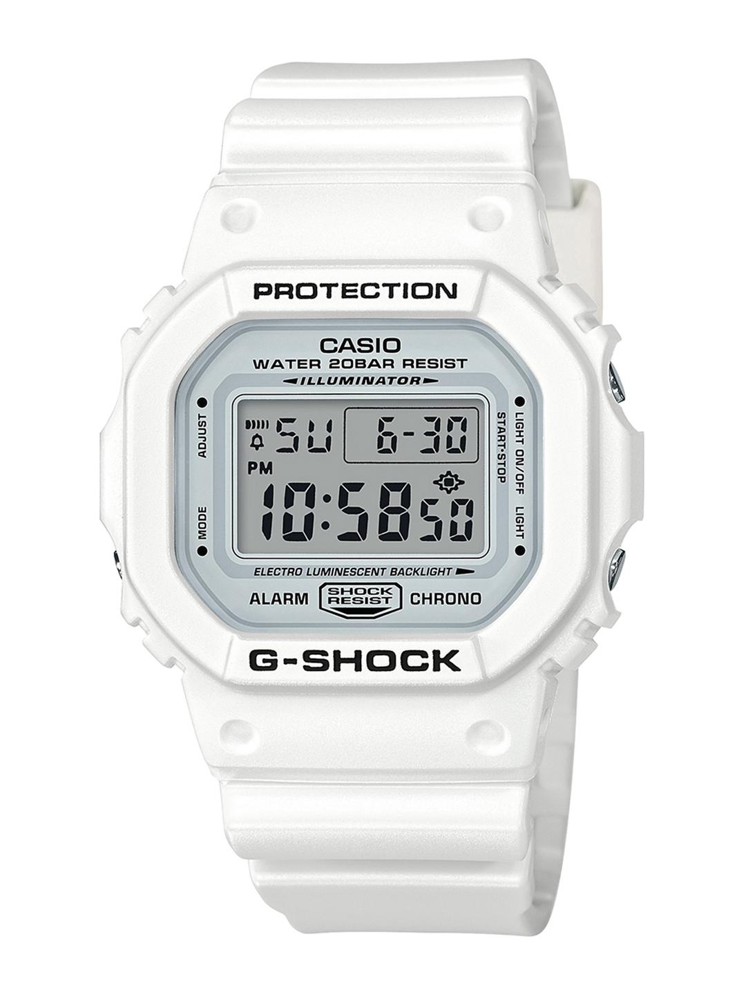 Buy CASIO Men G-Shock DW-5600MW-7DR Digital Dial White Resin Strap