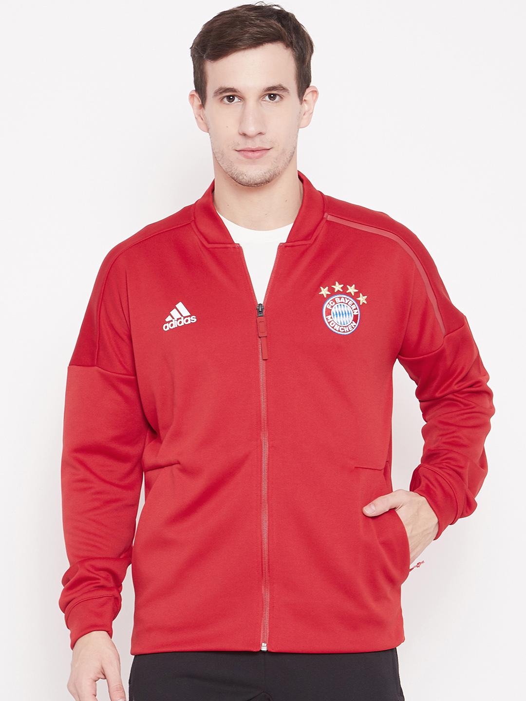 Buy ADIDAS Men Red Solid FC Bayern Z.N.E. Football Jacket