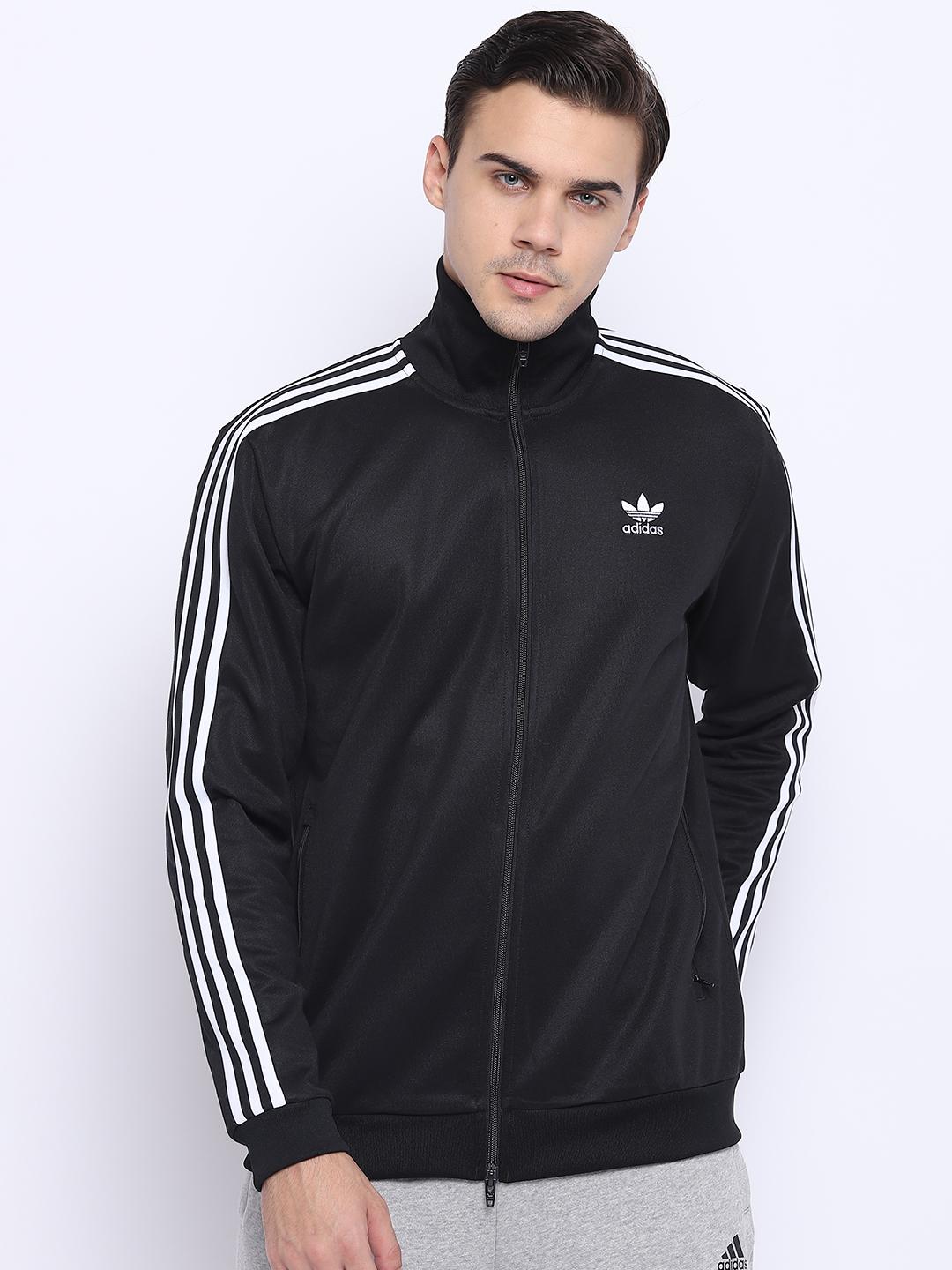 Buy Adidas Originals Men Black Beckenbauer Solid Sporty Jacket