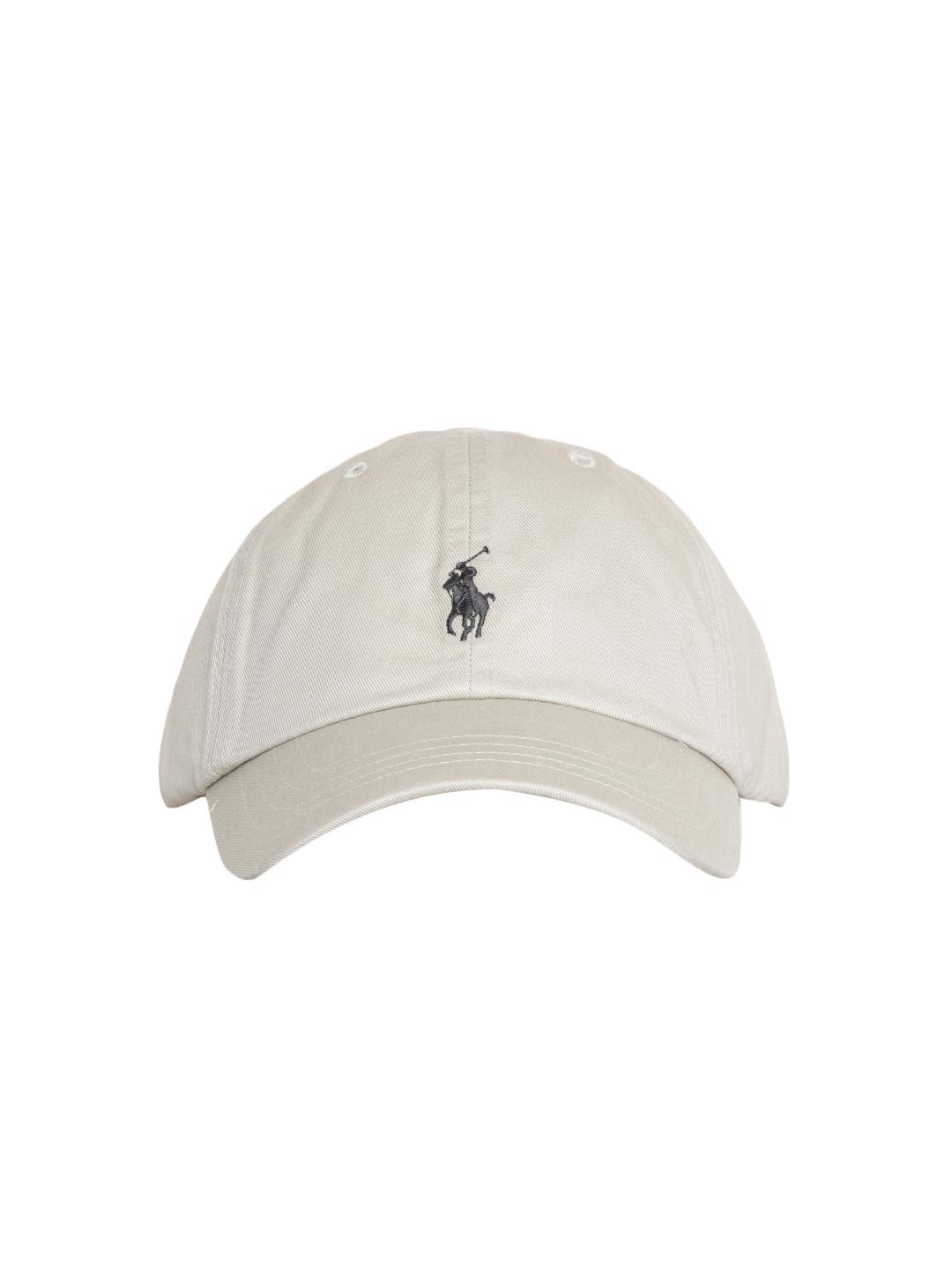 Buy Polo Ralph Lauren Men Beige Solid Cap with Embroidered Logo