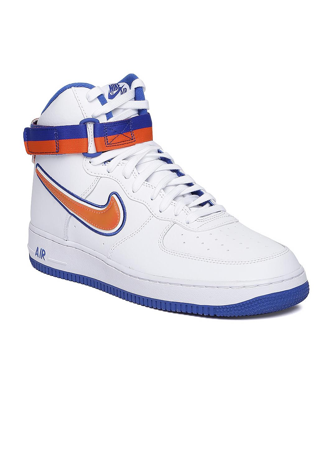 Buy Nike Men White Orange Air Force High '07 LV8 Mid Top