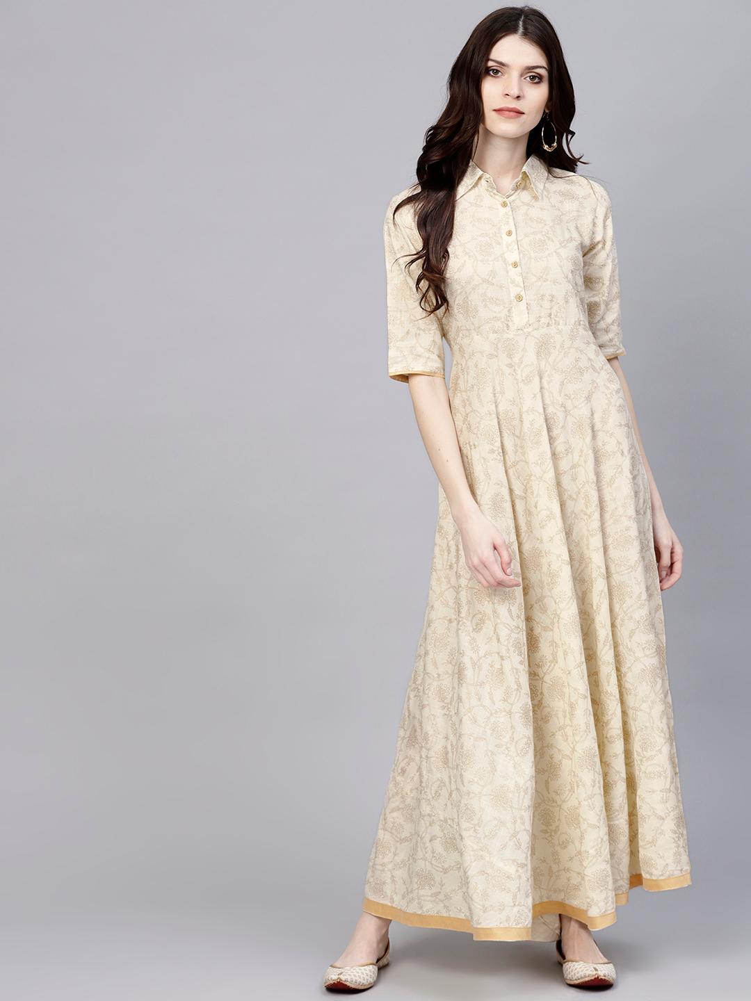 off white and golden dress Off White and golden colour bridal dress ideas for Pakistani modern and traditional wedding