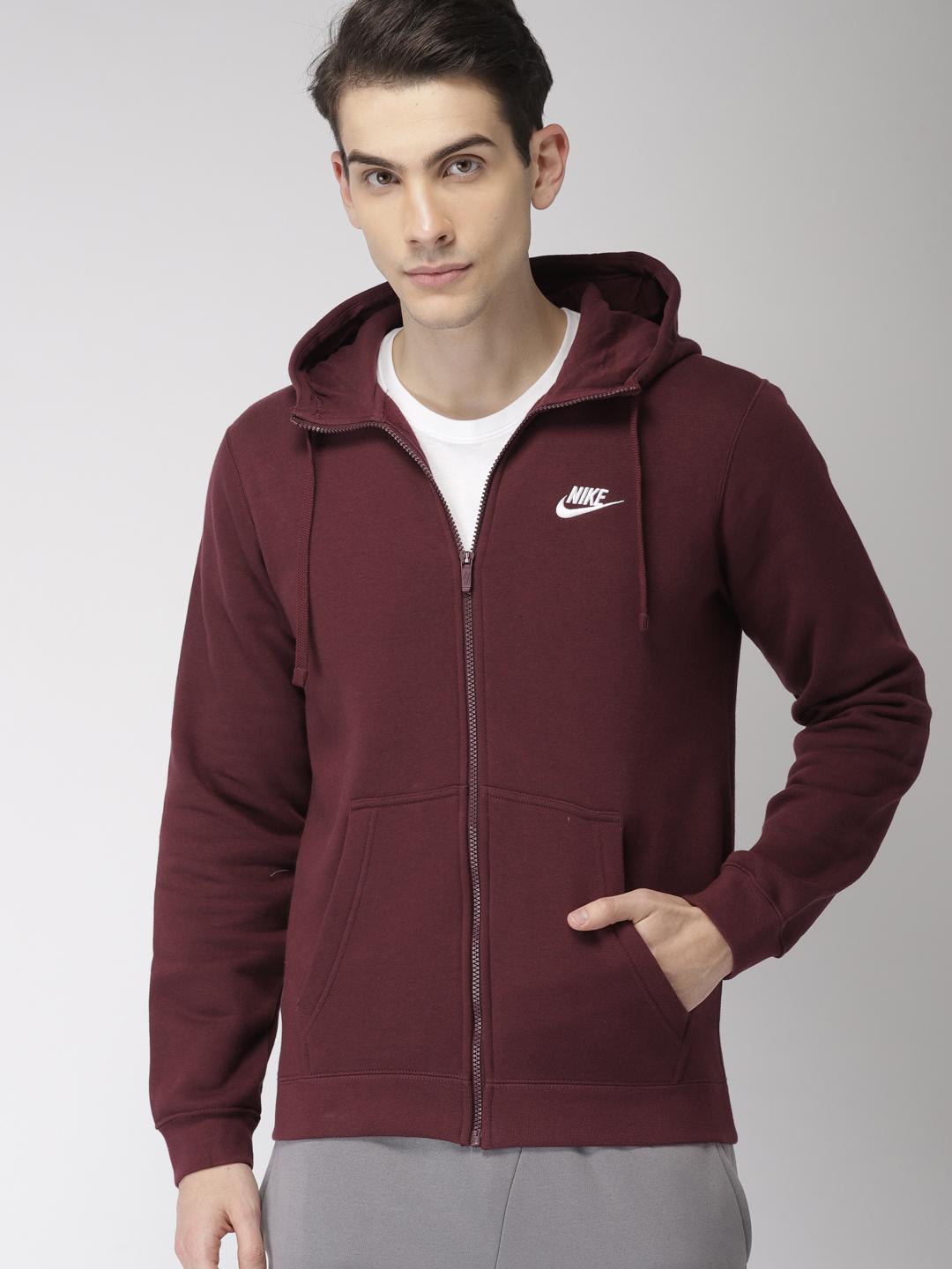 burgundy nike jacket mens
