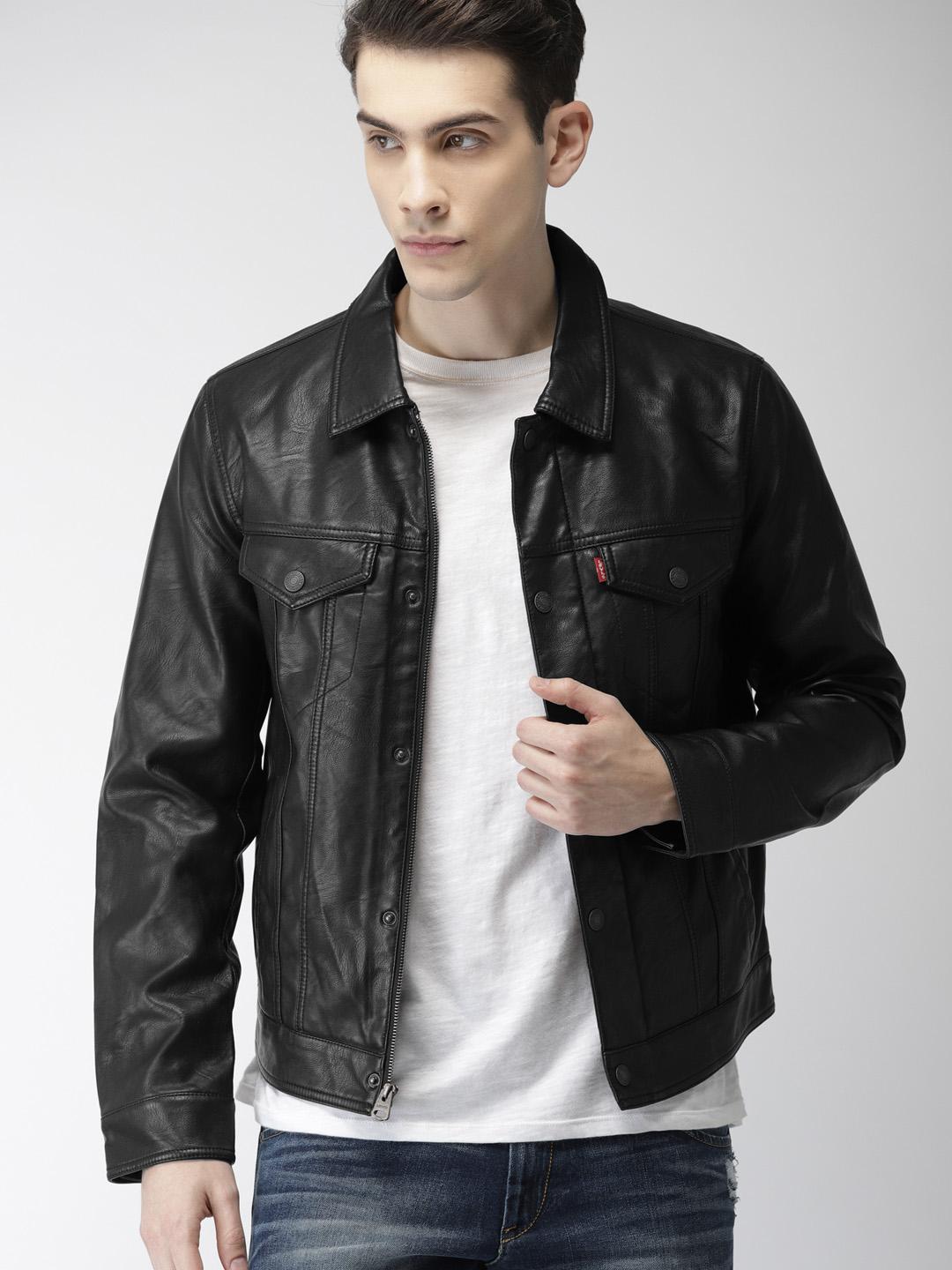 Buy Levis Men Black Solid Biker Jacket - Jackets for Men 7620223