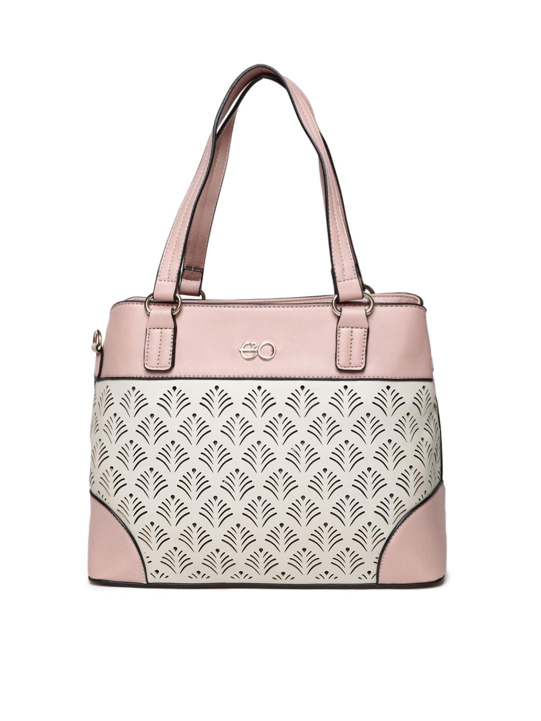 Buy E2O Pink Beige Colourblocked Shoulder Bag Handbags for
