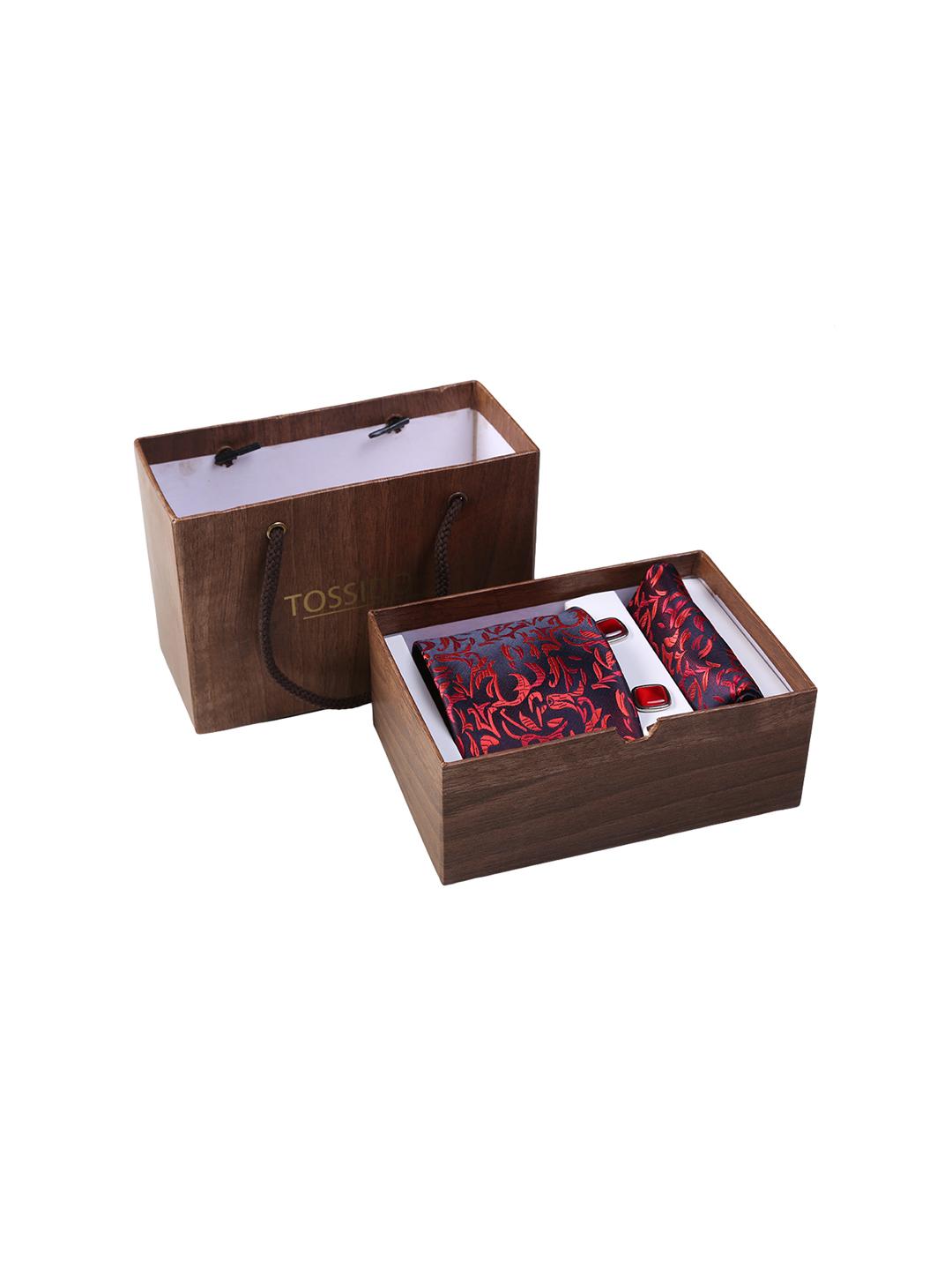 Tossido - Men Blue & Red Accessory Gift Set - Myntra