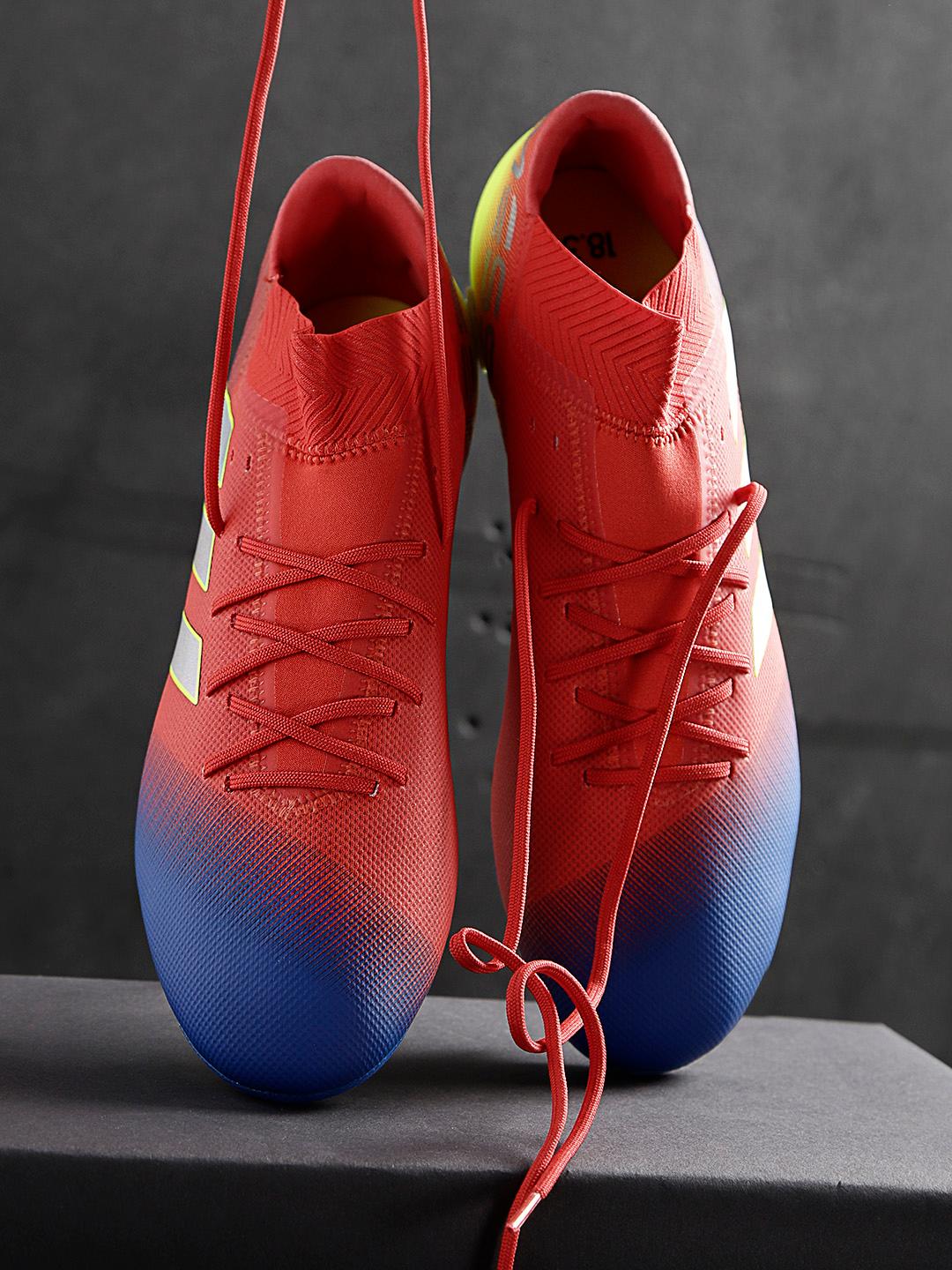 Adidas Nemeziz Shoes Messi Wears ADIDAS Men Red Blue