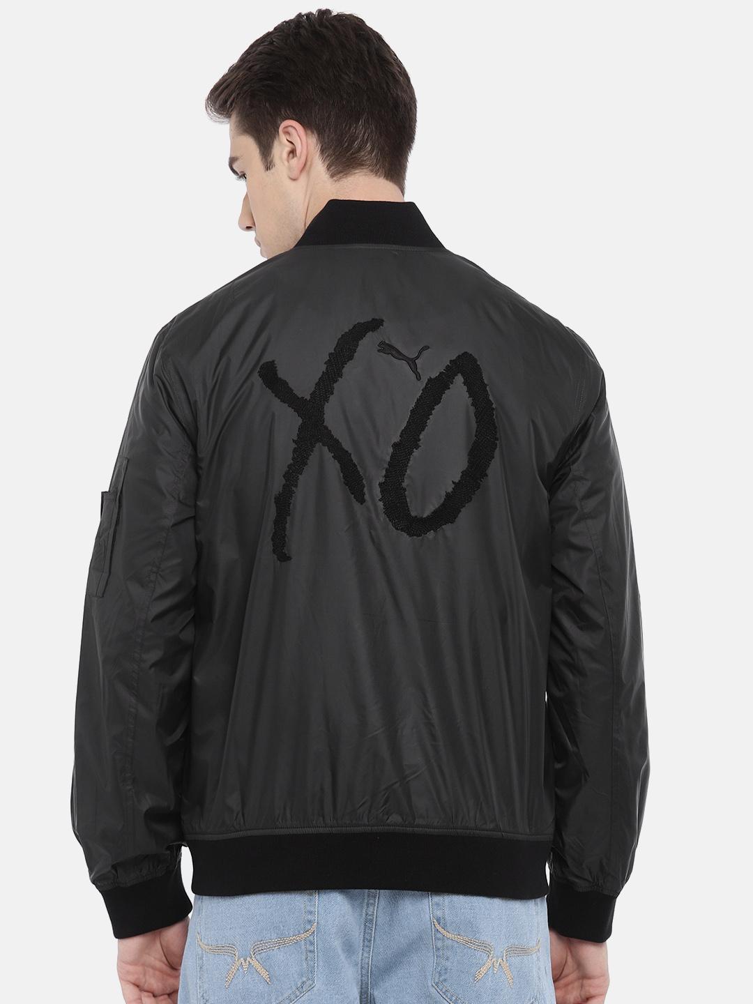 Buy Puma Men Black Solid PUMA x XO Nylon Bomber Jacket Jackets