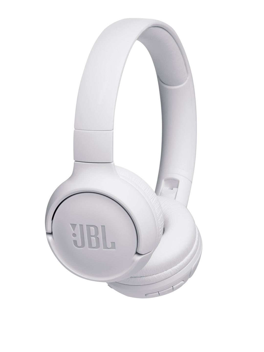 Buy JBL White T500BT Powerful Bass Wireless Over Ear Headphones
