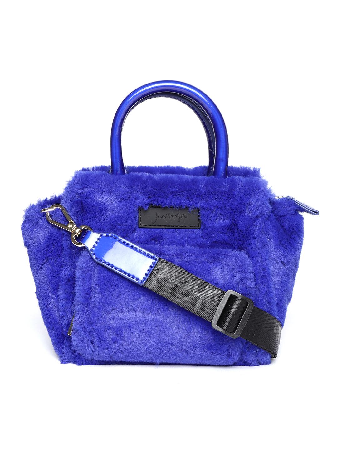 Buy Kendall & Kylie for CARPISA Blue Solid Faux Fur Sling Bag
