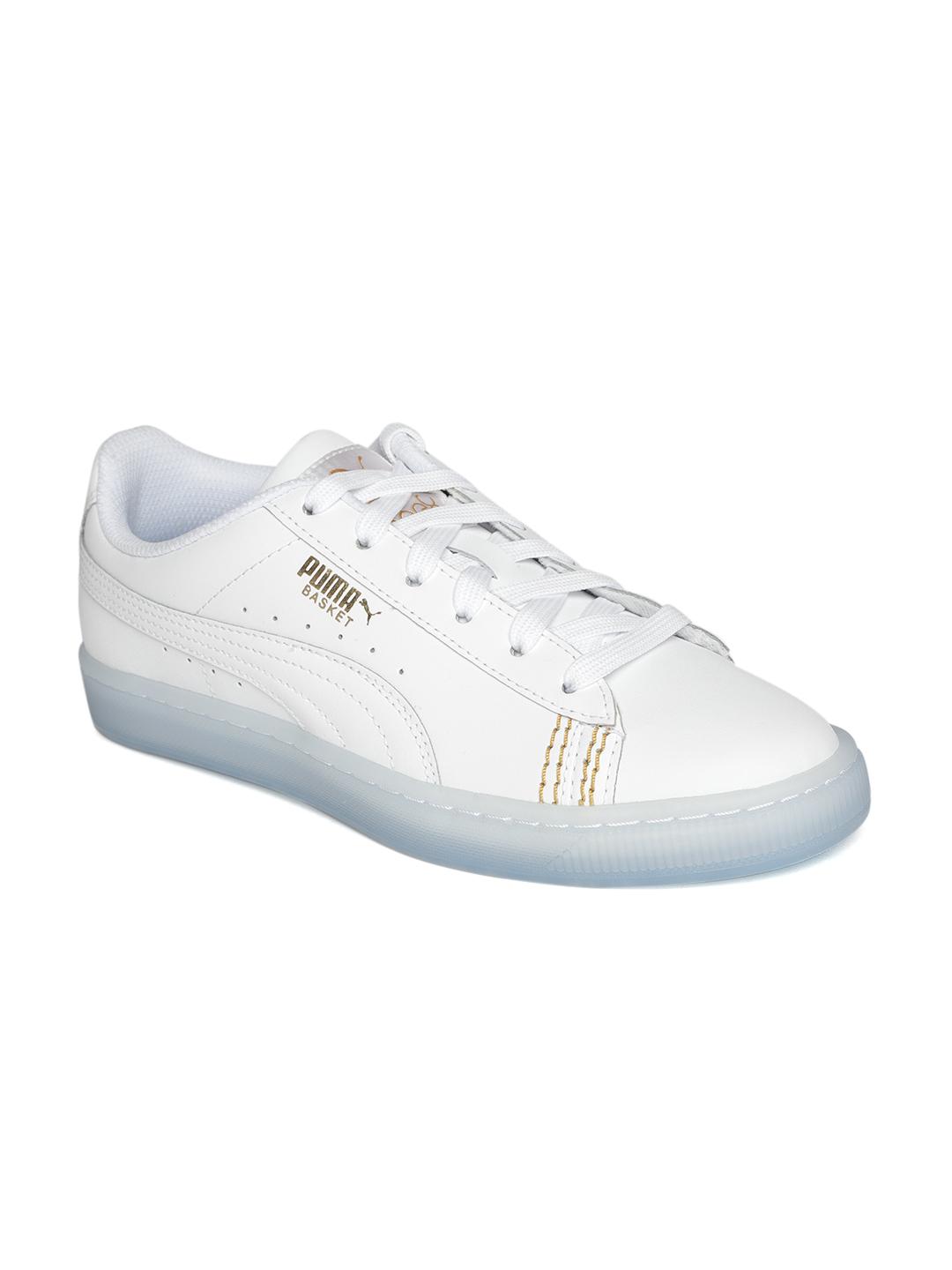 Buy Puma Unisex White Basket Classic One8 Leather Sneakers