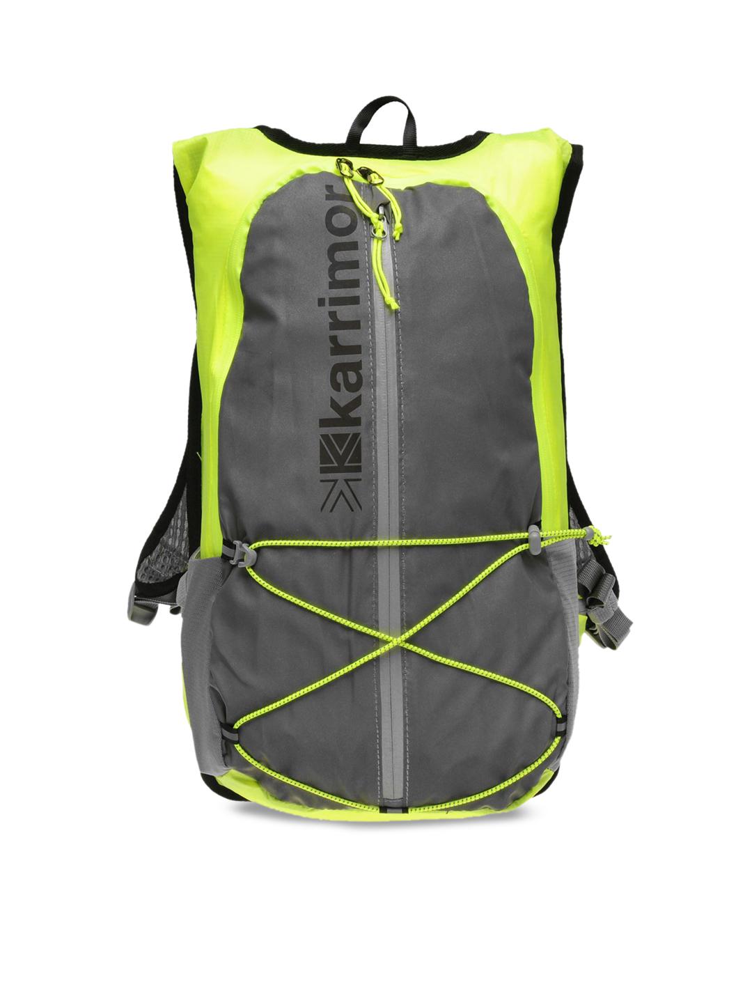 Buy Karrimor Unisex Grey Lime Green Colourblocked Backpack