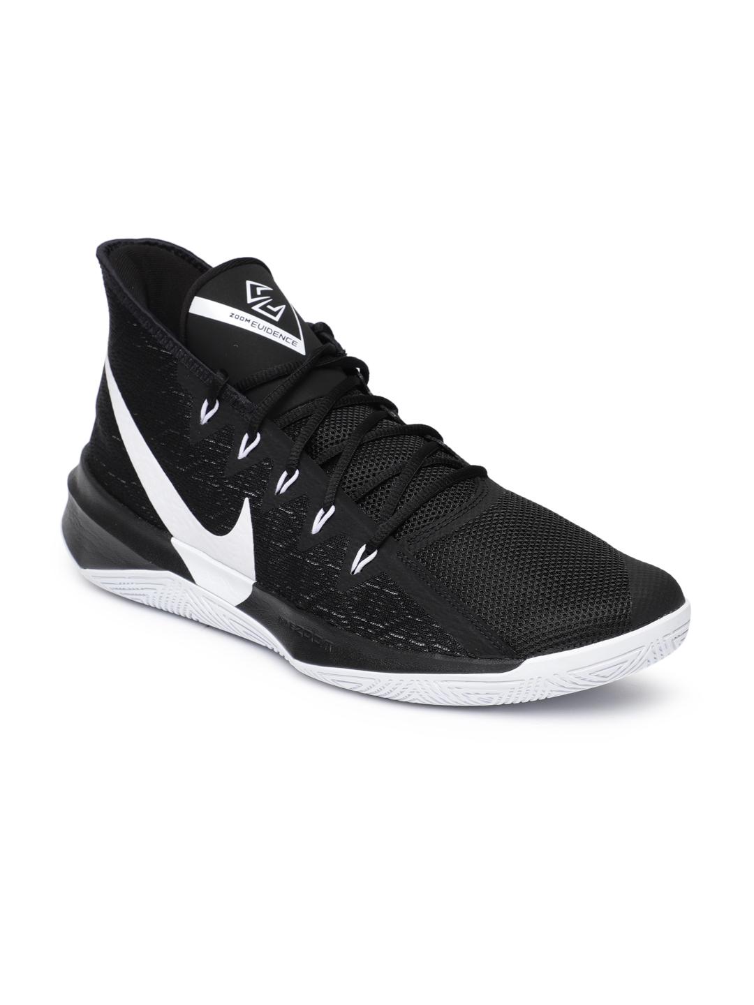 Buy Nike Men Black Mesh Mid-Top ZOOM EVIDENCE III Basketball Shoes