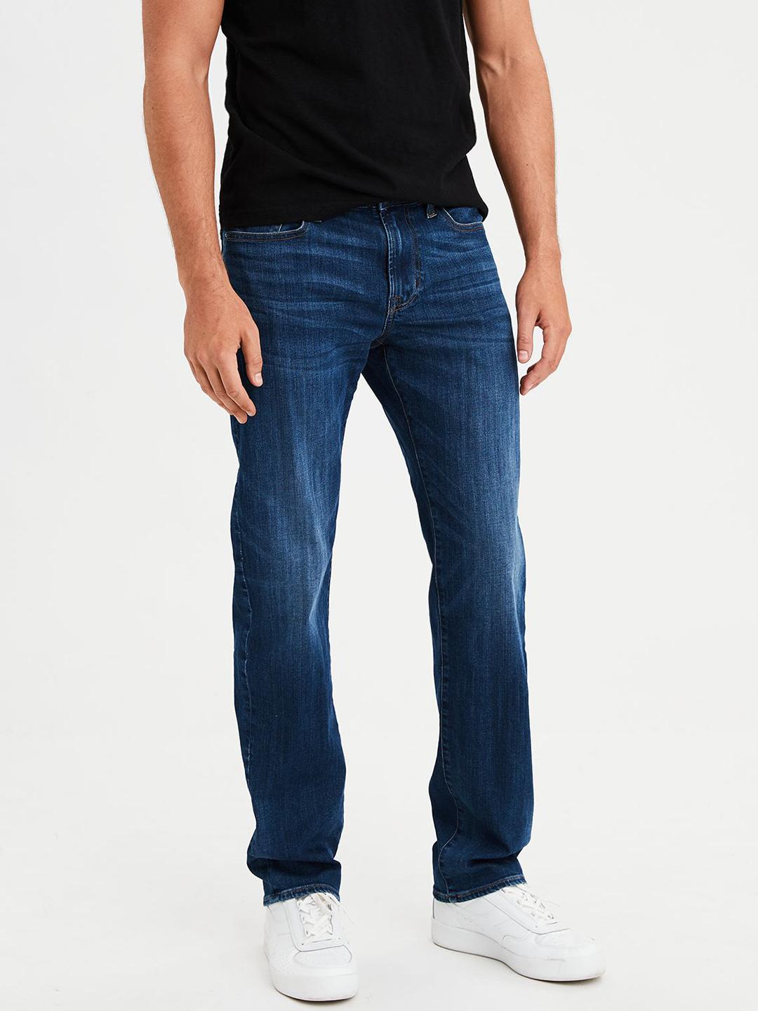 Buy AMERICAN EAGLE OUTFITTERS Men Blue Flex Original Straight Fit