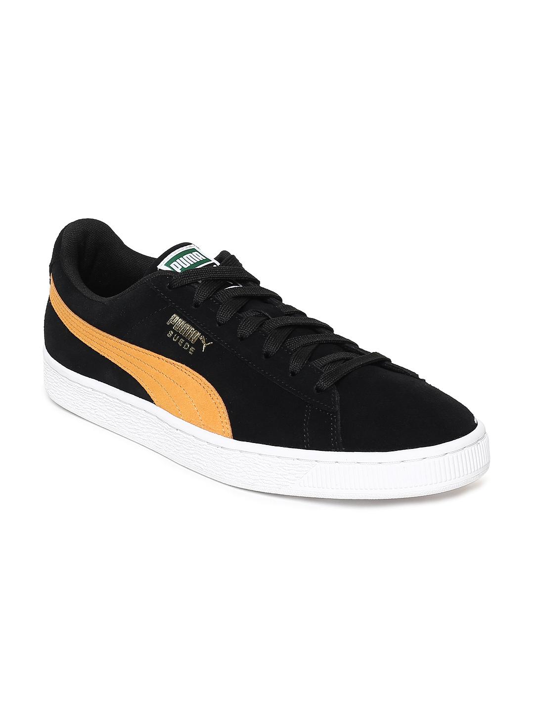 Puma Suede Classic イエロー/ブラック 27cm Buy Puma Unisex Black Suede Classic Sneakers - Casual Shoes for