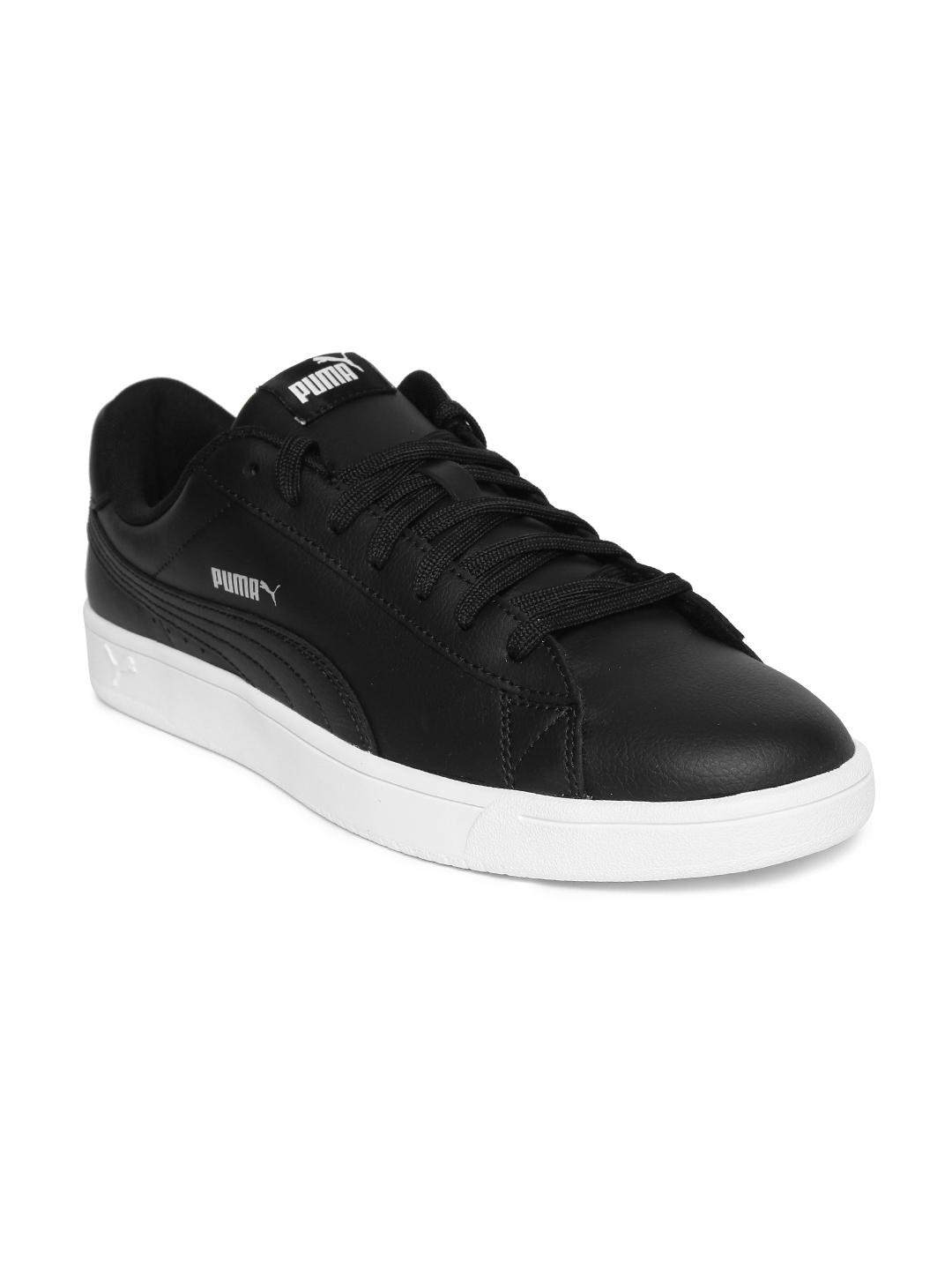 Buy Puma Men Black Court Breaker Derby Leather Sneakers Casual