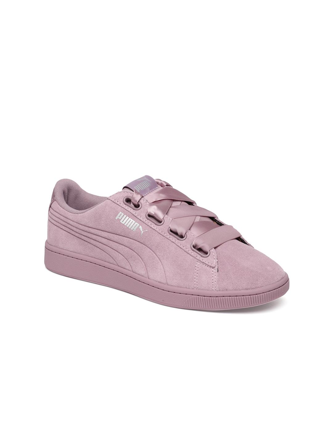 Buy Puma Women Purple Vikky v2 Ribbon Suede Sneakers Casual