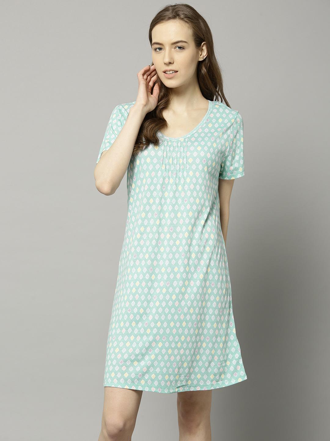ladies night dress marks and spencer Buy & Sea Green & White Printed Nightdress T373837 - Nightdress for Women 8571965 Diseños de Quinceañera