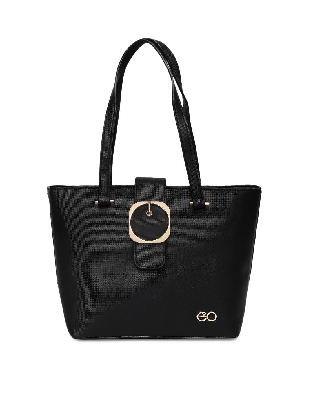 Buy E2O Black Solid Shoulder Bag Handbags for Women 8596381 Myntra