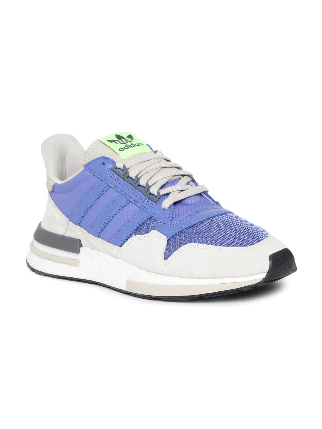 Buy ADIDAS Originals Men Blue & Grey Colourblocked ZX 500 RM