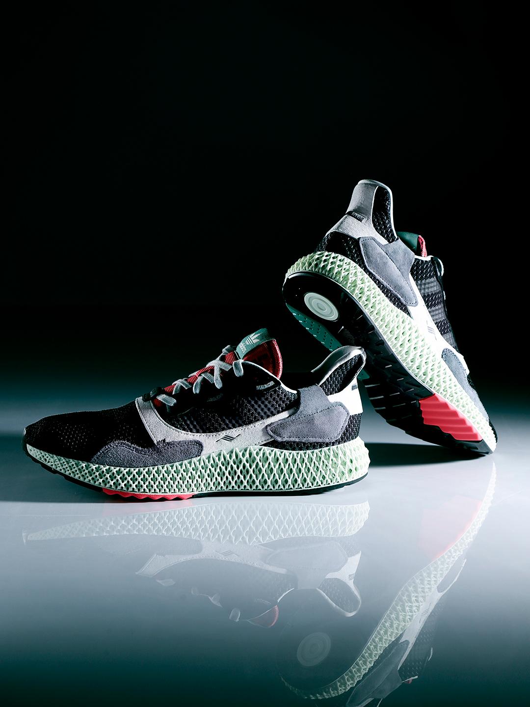 Buy ADIDAS Originals Men Black & Grey ZX 4000 4D Colourblocked