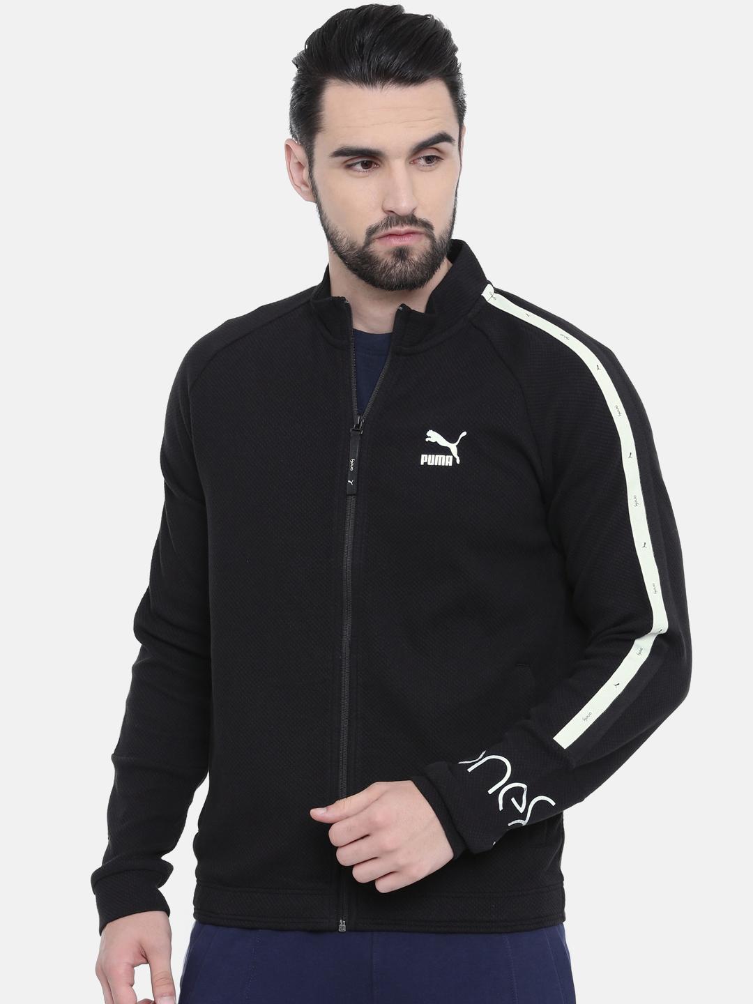Buy Puma Men Black VK Sweat Sporty Track Jacket - Jackets for Men 8749055 |  Myntra