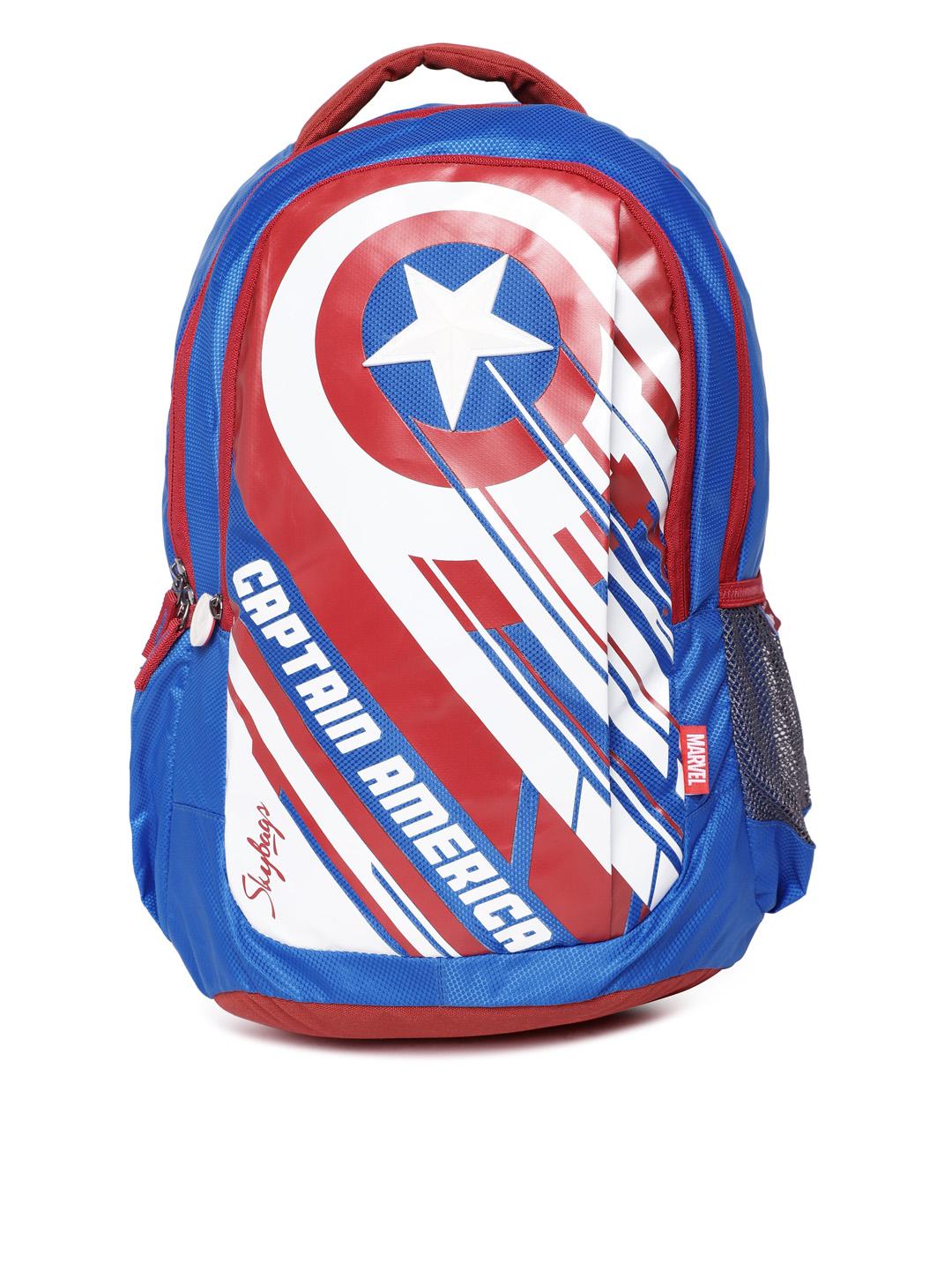 Marvel Captain America Skybags Skybags Boys Blue Red Captain