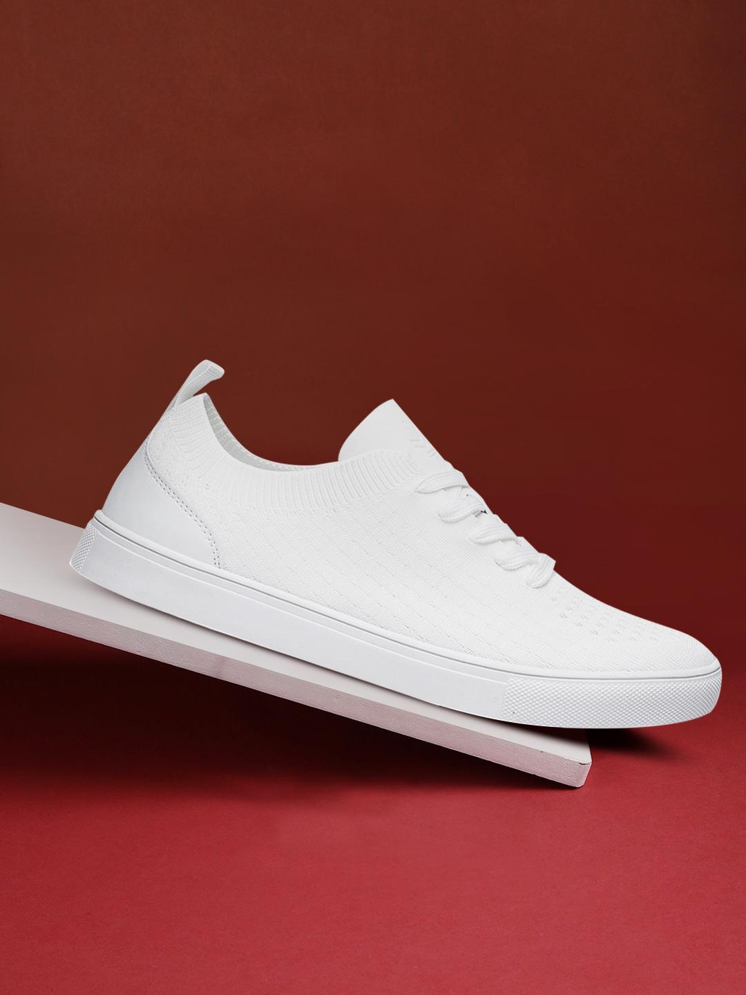 Buy WROGN Men White Solid Sneakers - Casual Shoes for Men 8939133 | Myntra