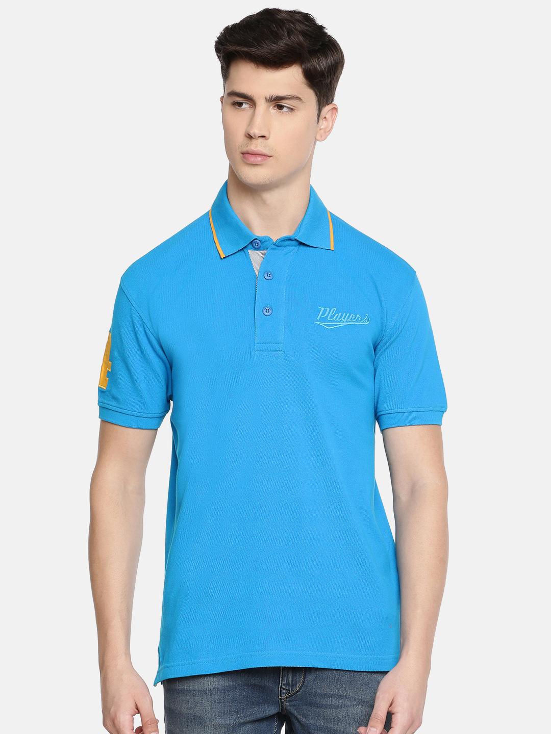 Polo John Player Jeans Myntra Buy John Players Men Blue Solid Slim