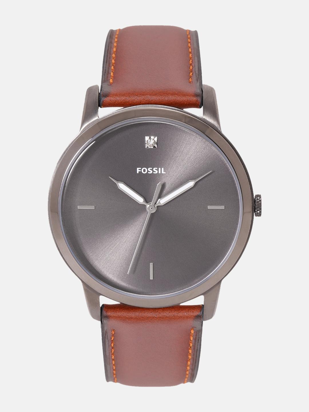 Buy Fossil THE MINIMA Men Charcoal Analogue Watch FS5479 Watches
