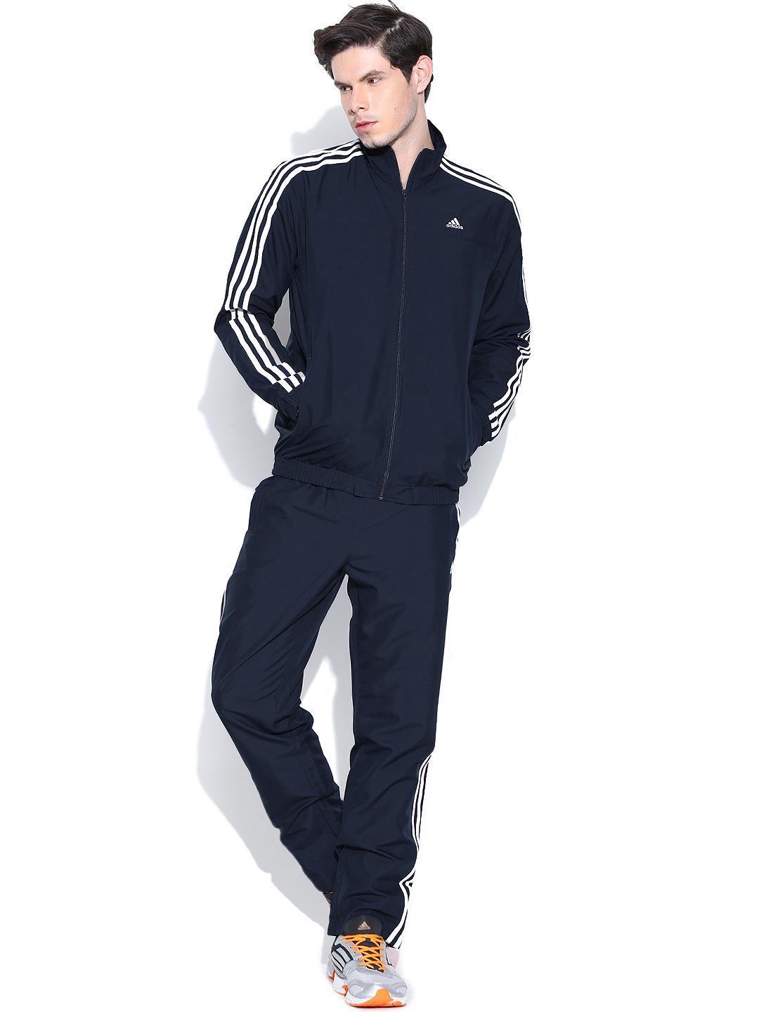 Buy ADIDAS Navy ESS 3S TS WV Polyester Training Tracksuit