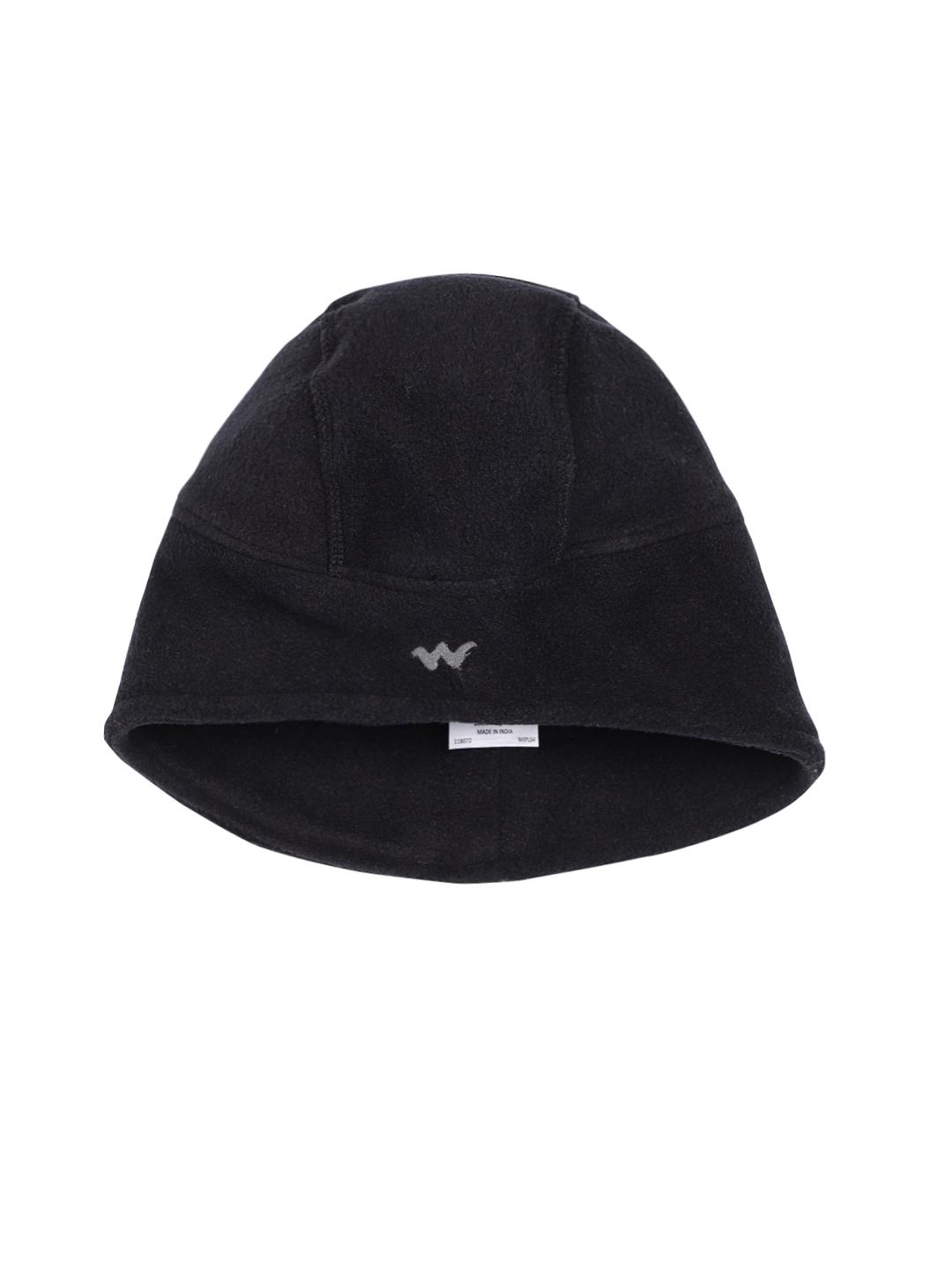 Buy Wildcraft Unisex Black Fleece Skull Beanie Caps for Unisex