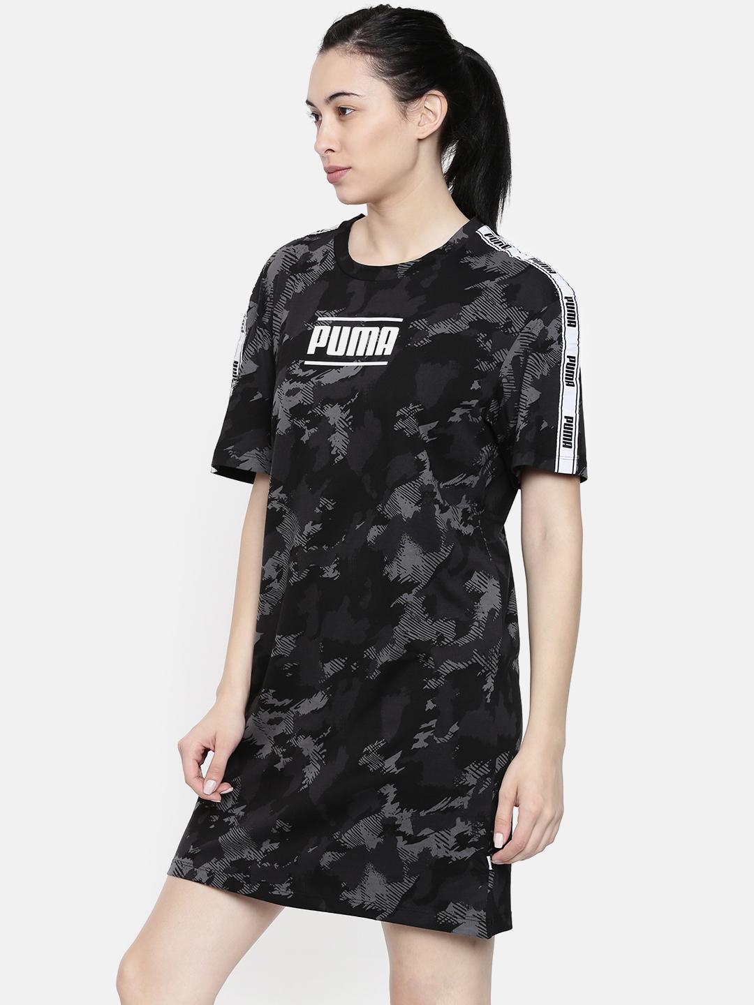 Buy Puma Women Grey & Black Printed Camo Dress - Dresses for Women 9455493 | Myntra Buy Puma Women Grey & Black Printed Camo Dress - Dresses for Women 9455493 | Myntra