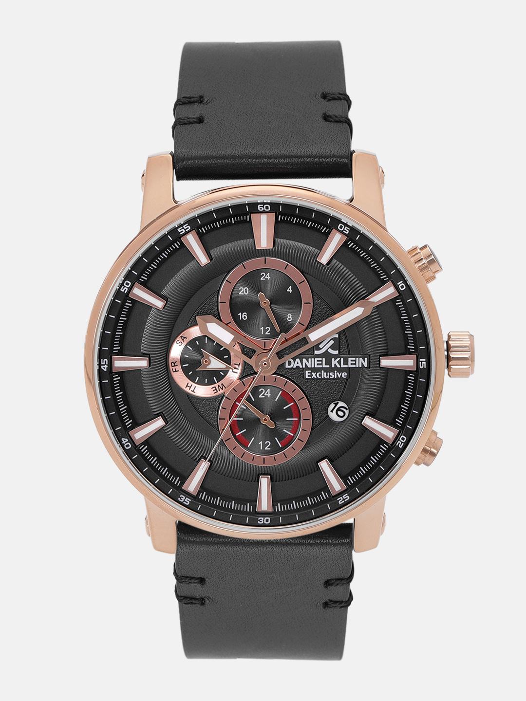 Buy Daniel Klein Exclusive Men Gunmetal-Toned Analogue Watch 12103