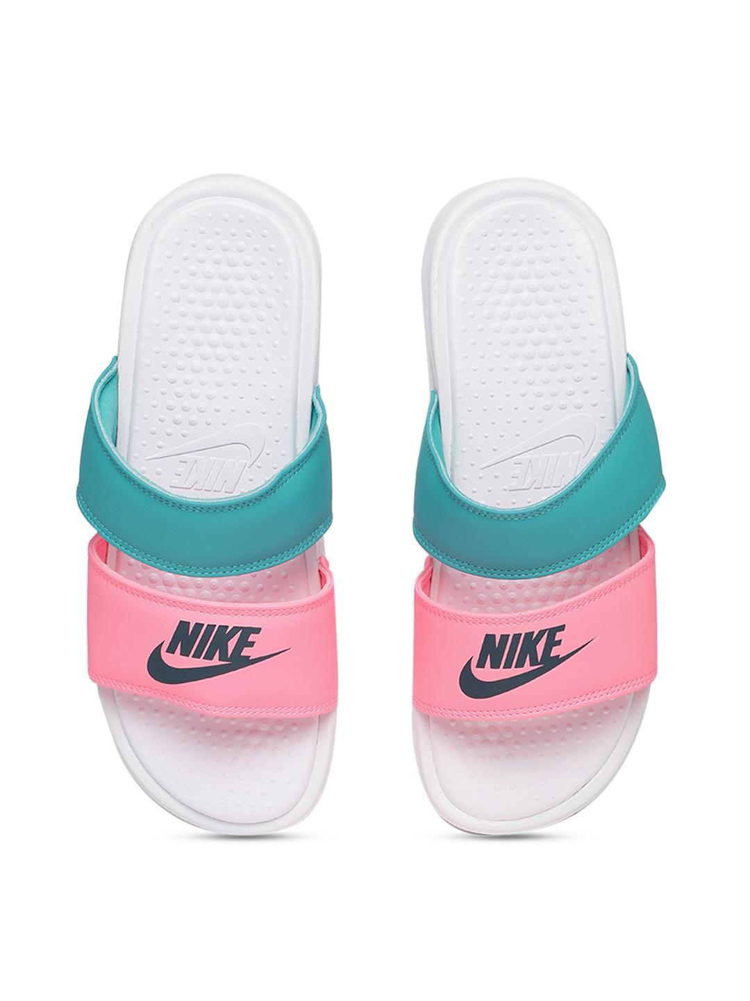 Buy Nike Women White Blue Colourblocked BENASSI DUO ULTRA