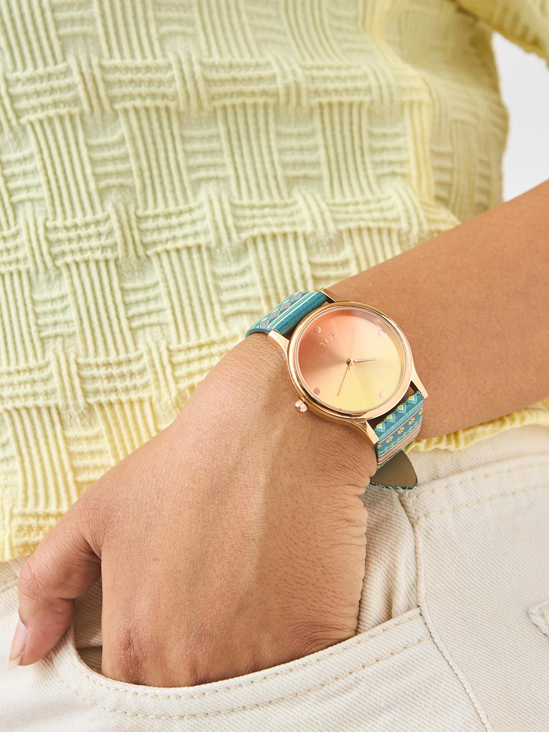TEAL BY CHUMBAK Women Rose Gold Analogue Watch 8907605068942