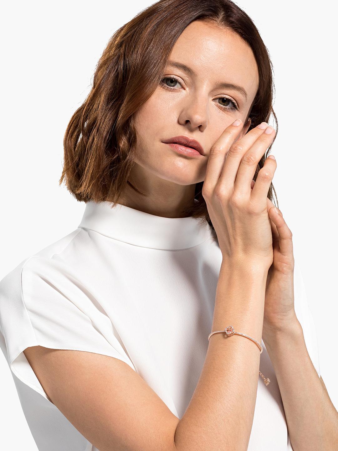 Buy SWAROVSKI Rose Gold-Plated Sparkling Dance Bangle-Style