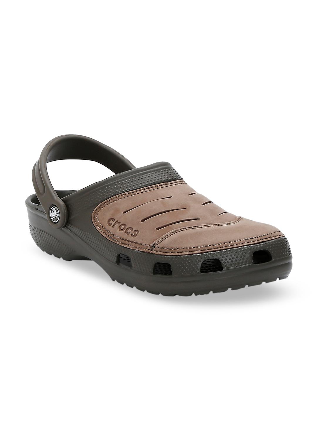 Buy Crocs Bogota Men Brown Beige Suede Clogs Sandals for Men