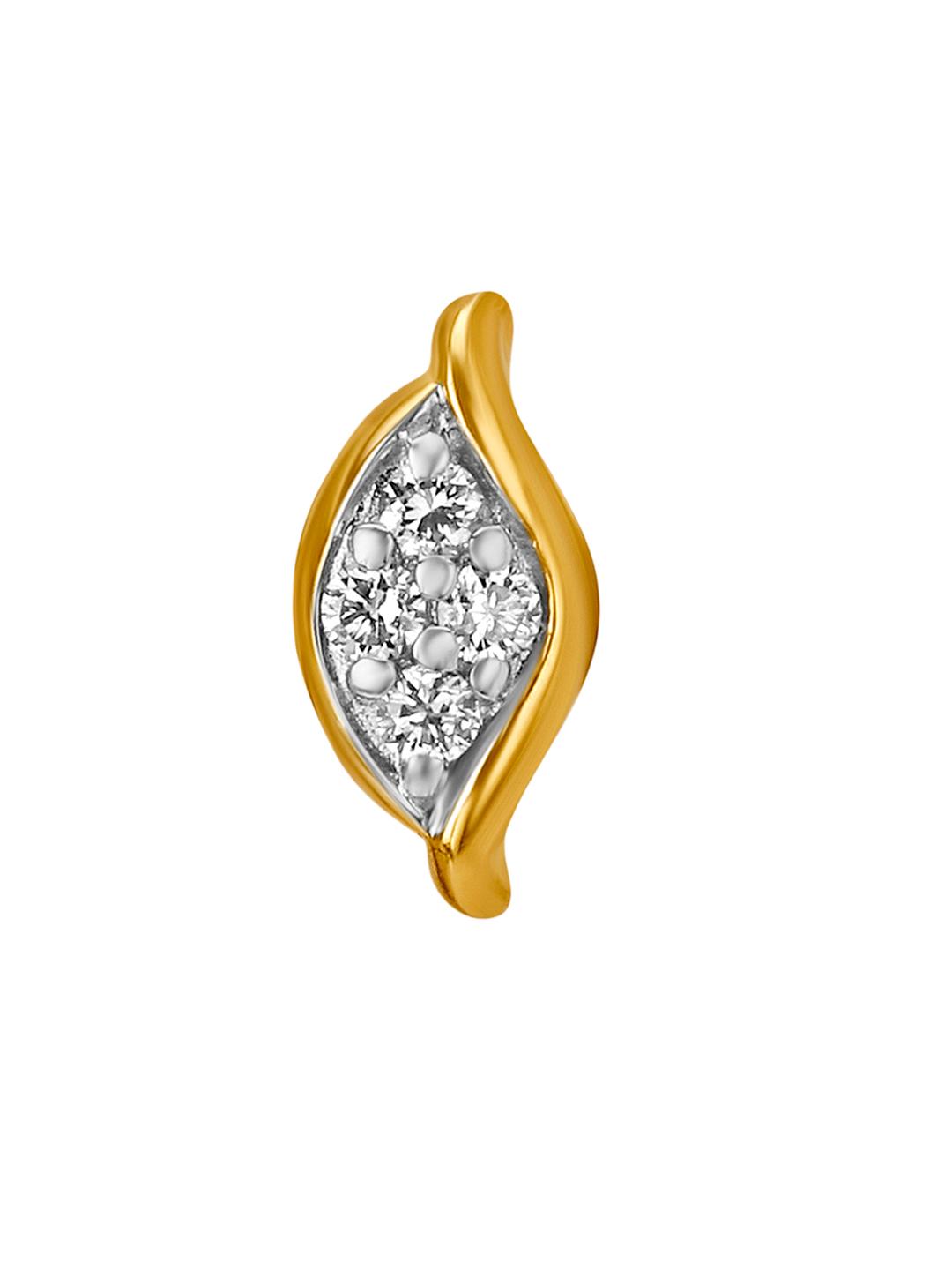 Buy Mia by Tanishq Women 14KT Yellow Gold Diamond Nose Pin