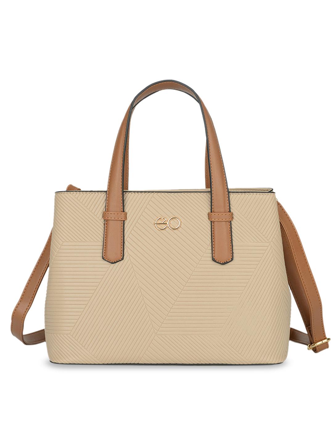 Buy E2O Brown Solid Handheld Bag Handbags for Women 10452156