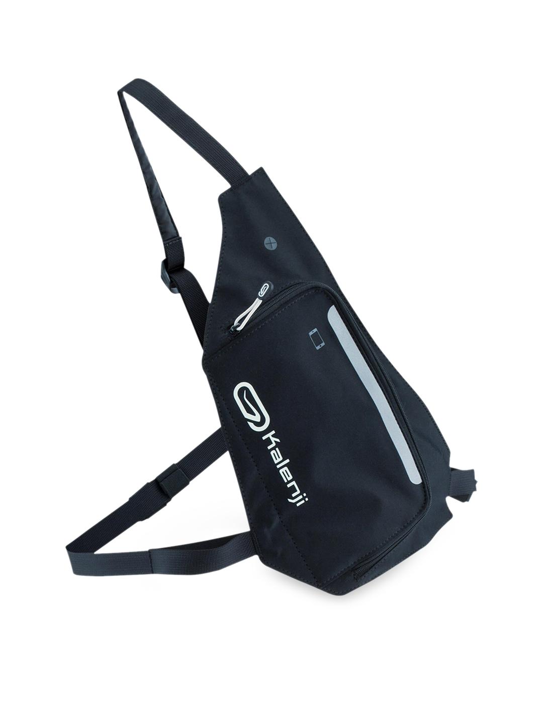 Buy Decathlon Black White Brand Logo Crossbody Bag Backpacks