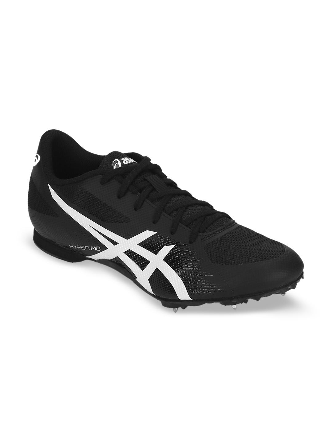 Buy ASICS Men Black & White Printed Hyper Md 7 Running Shoes