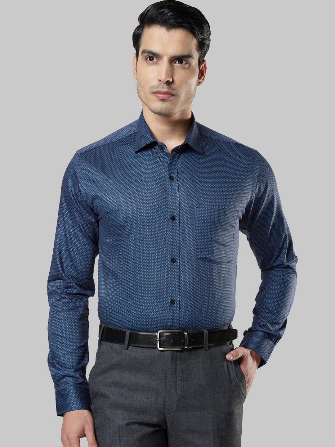 Buy Next Look Men Blue Regular Fit Printed Formal Shirt - Shirts