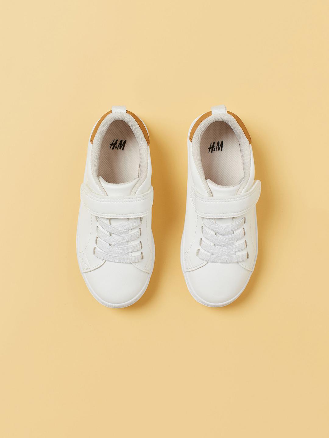 Buy H&M Boys White Brown Colourblocked Trainers Casual Shoes