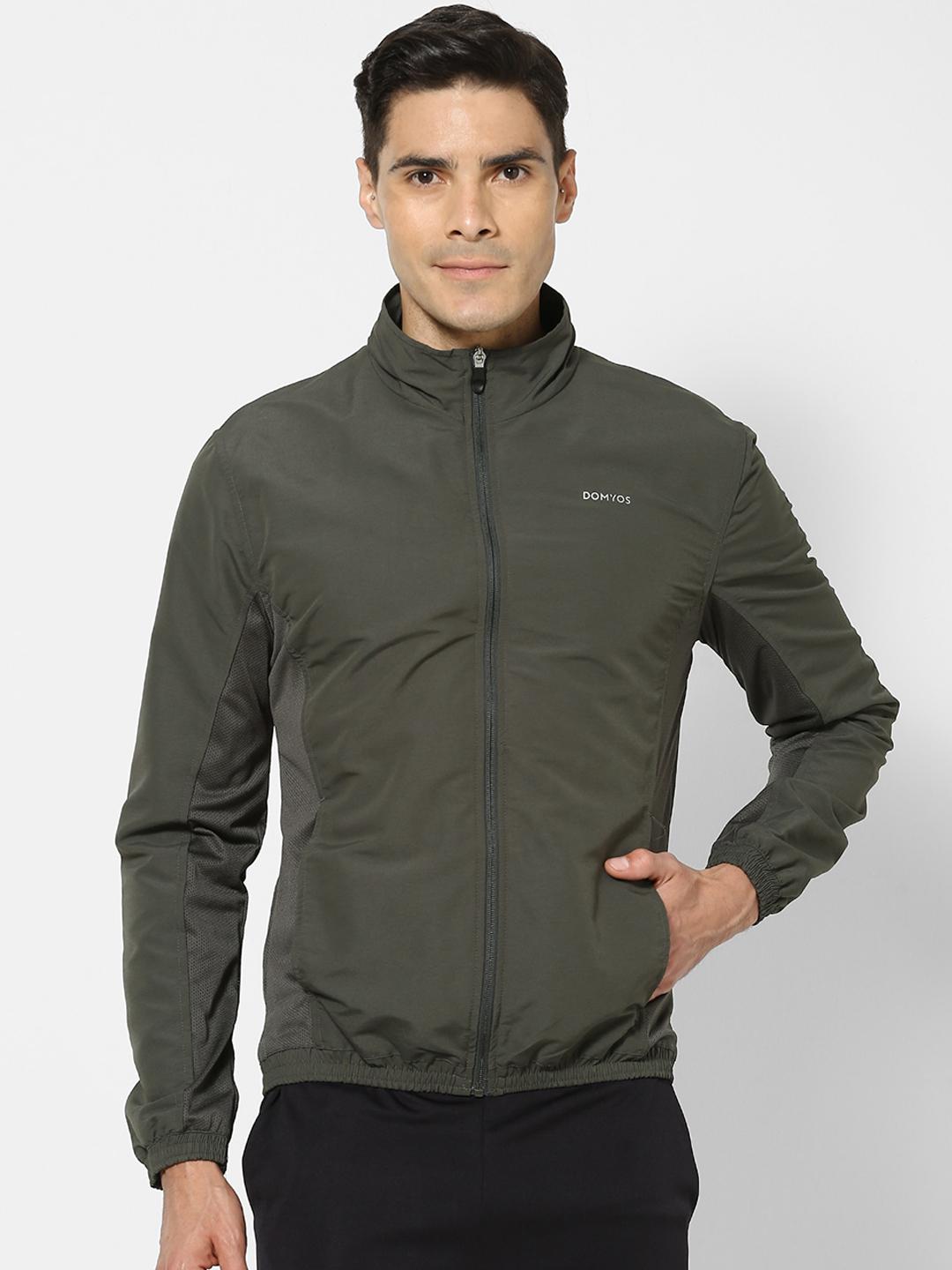 Decathlon Domyos - Men Khaki FJA 100 Moisture Managing Fitness Tracksuit Jackets - Image 1