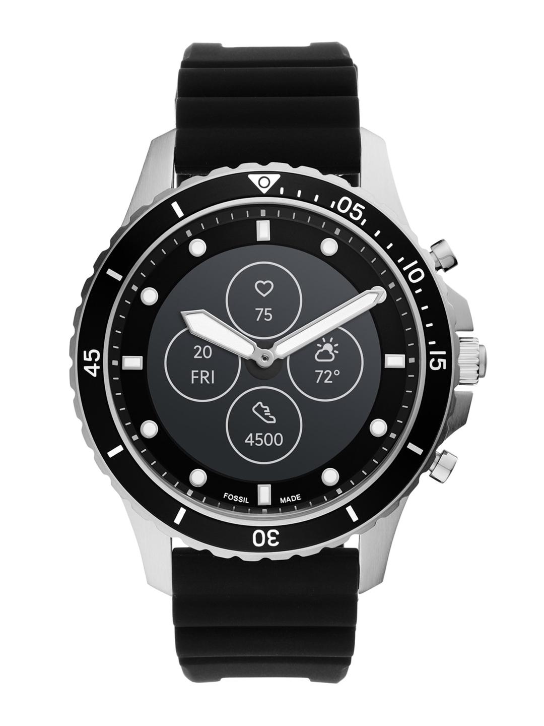 Buy Fossil Men Black FB-01 Hybrid HR Multifunction Analogue