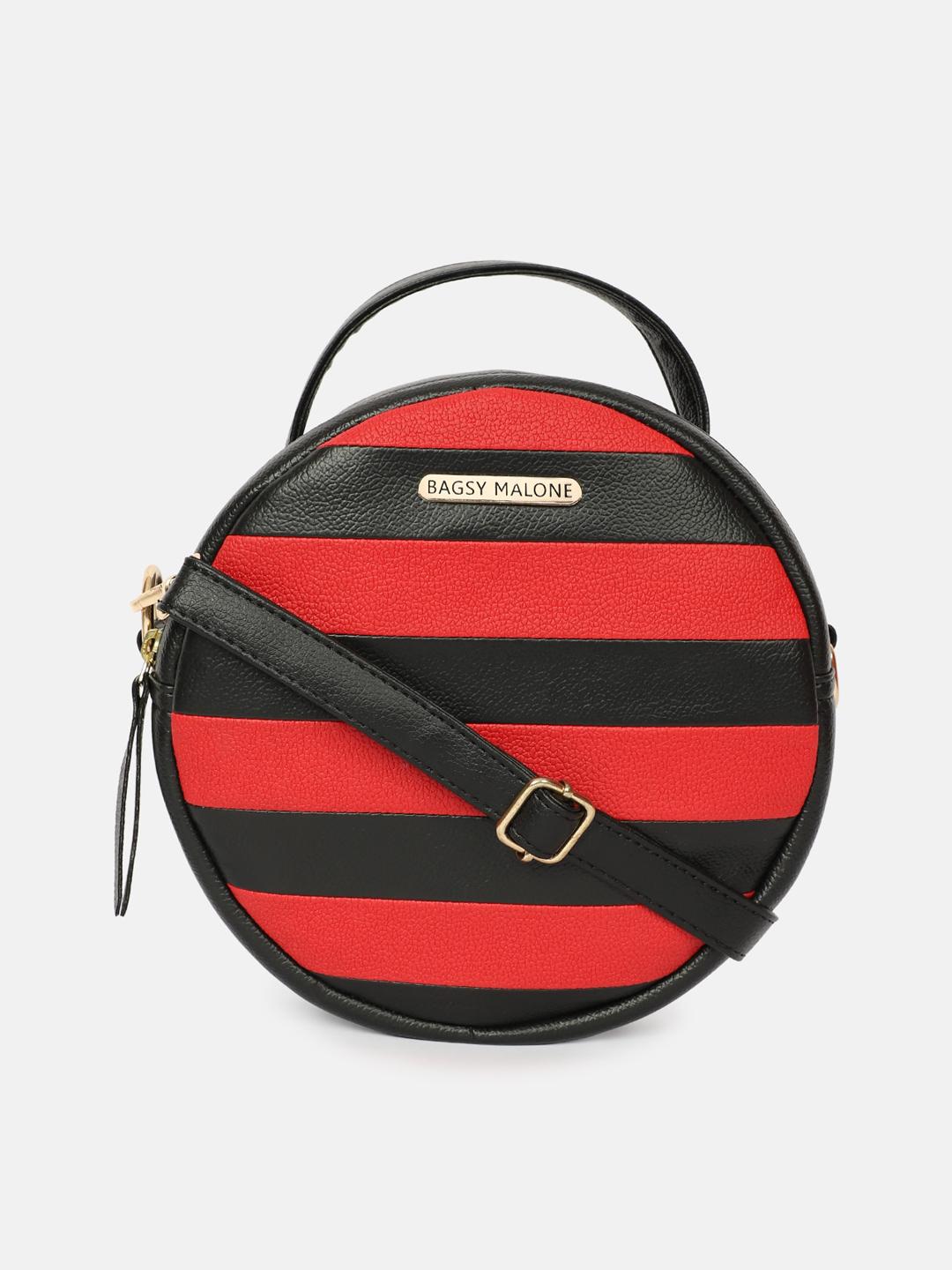 Bagsy Malone Red Striped PU Swagger Sling Bag